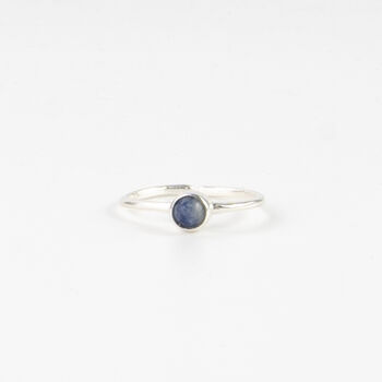 Silver Plated Gemstone Adjustable Ring, 3 of 11