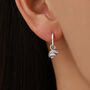 Sterling Silver Brain Huggie Hoop Earrings, thumbnail 1 of 11
