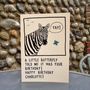 Personalised Zebra Birthday Card, thumbnail 1 of 2