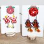 Painted Gingerbread Man Earrings With Stand, thumbnail 8 of 8