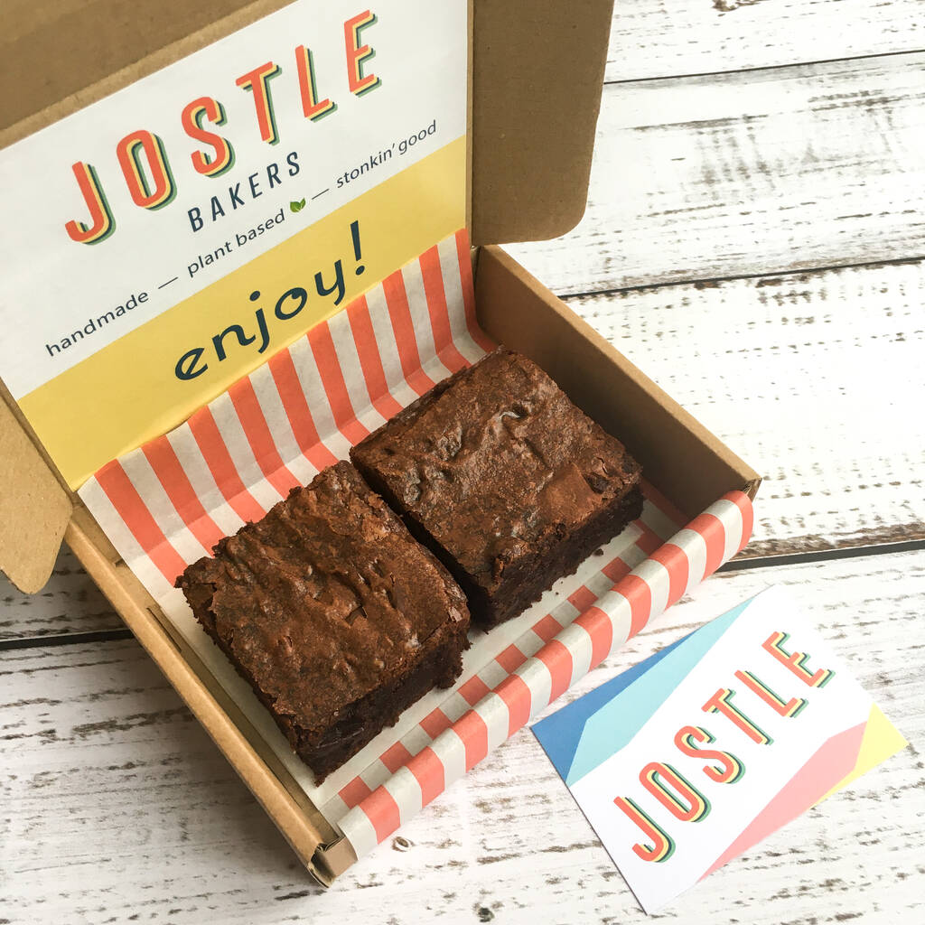 Letterbox Brownie, Box Of Two Vegan Brownies By Jostle