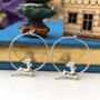 Sterling Silver Reindeer Hoop Earrings, thumbnail 6 of 12