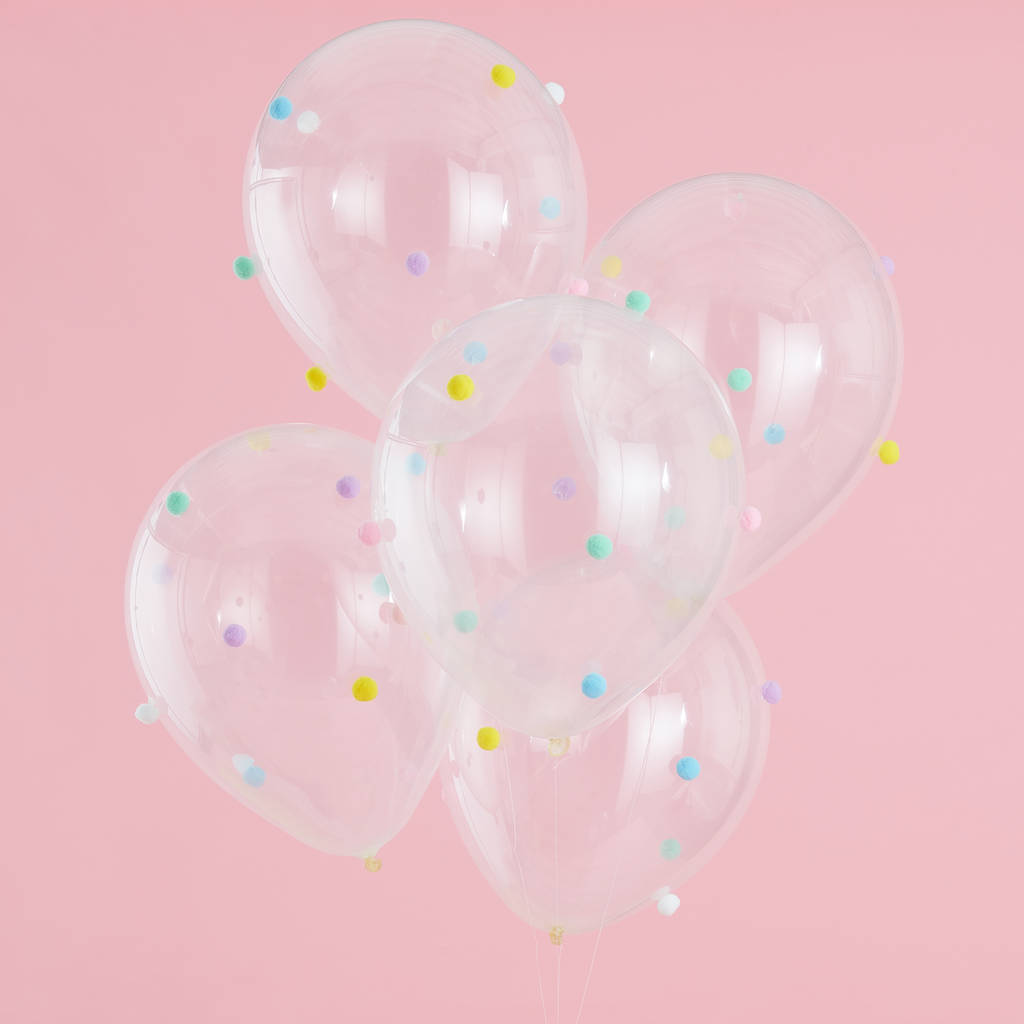 Pom Pom Pastel Party Balloons By Ginger Ray