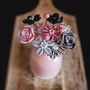 Glitter Rose Glass Flower Bouquet In Ceramic Vase, thumbnail 6 of 9