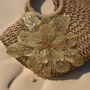 Ada Flower Straw Basket Bag, thumbnail 2 of 4