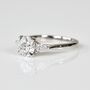 Platinum Lab Grown Round Brilliant Cut Diamond Engagement Ring, thumbnail 2 of 5