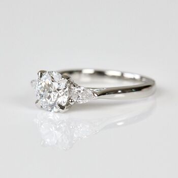 Platinum Lab Grown Round Brilliant Cut Diamond Engagement Ring, 2 of 5