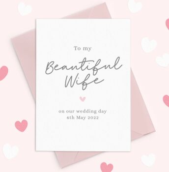 Romantic Wife Wedding Day Card, 3 of 3