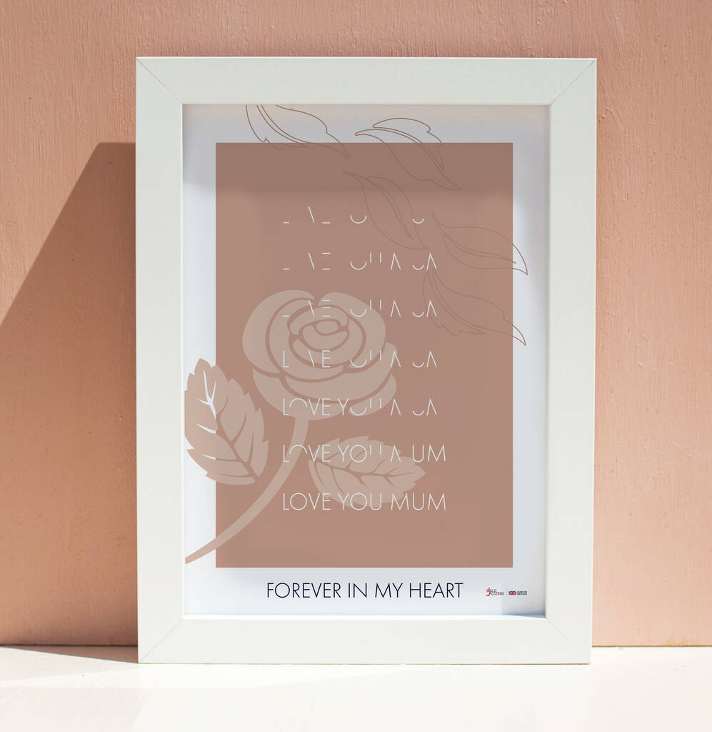 'Love You Mum' Inspired Poster Print, 1 of 3