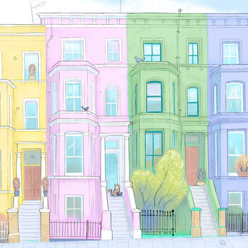 Notting Hill Houses London Signed Fine Art Print, 3 of 4