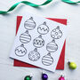 Christmas Bauble Cards To Colour In, thumbnail 2 of 2