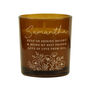 Personalised Wild Flowers Scented Candle In Amber Glass Jar – Floral Gift For Her, thumbnail 3 of 6