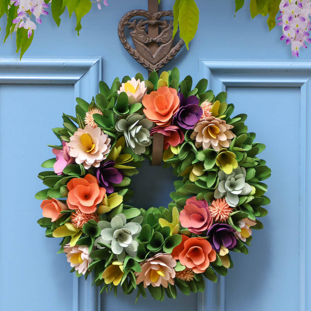 Luxury Lambeth Floral Spring Wreath, 1 of 8