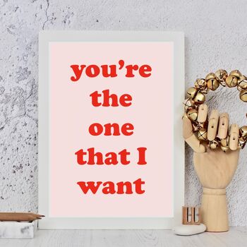 You're The One Typography Print, 2 of 2