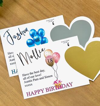 Personalised Birthday Scratch Gift Card, 4 of 7