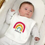 Personalised Rainbow Baby Bib, thumbnail 1 of 3