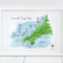 Cornwall Surf Map Print, thumbnail 2 of 3