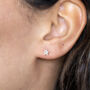 Sterling Silver Tiny Textured Star Stud Earrings, thumbnail 2 of 7