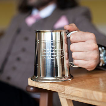 Handmade Personalised And Engraved Pewter Tankard, 3 of 12