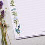 A4 Letter Writing Paper With Blue Flowers And Ferns, thumbnail 2 of 4