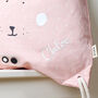 Personalised Trixie Rabbit Drawstring Bag For Nursery, School, Holiday, thumbnail 3 of 10