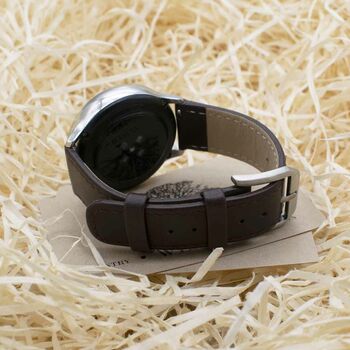 Personalised Mahogany Brown Strap For Samsung Watch, 3 of 7