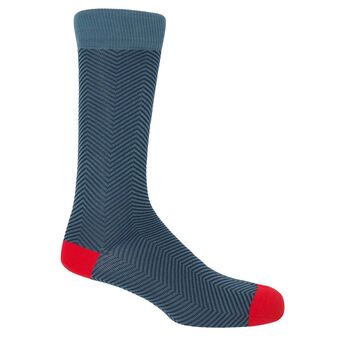 Lux Taylor Blue Luxury Crew And Trainer Men’s Socks, 4 of 6