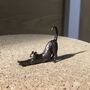 Miniature Bronze Cat Sculpture 8th Anniversary Gift, thumbnail 7 of 11