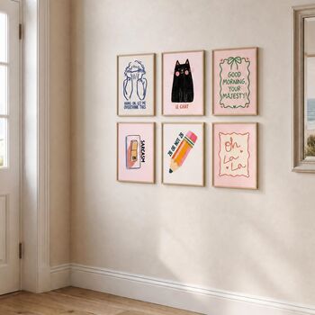 Set Of Six Funny And Inspirational Themed Art Prints Bundles, 5 of 10