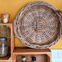 Round Rattan Wicker Display Tray With Handles, thumbnail 1 of 8