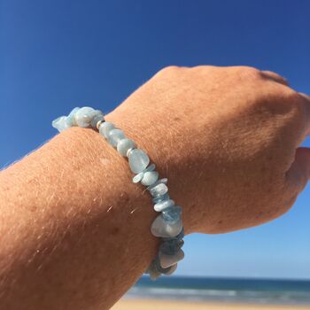 Aquamarine Silver Bracelet For Transitioning Gift Set, 8 of 10