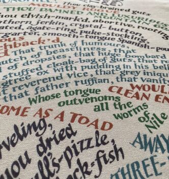 Insults From Shakespeare Tea Towel, 2 of 2