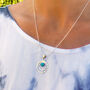 Infinity Universe Turquoise Silver Necklace, thumbnail 8 of 12