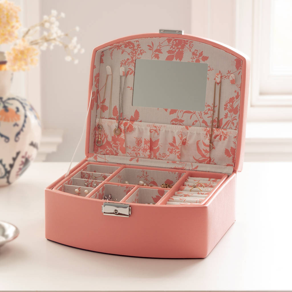 pink lockable jewellery box by jodie byrne