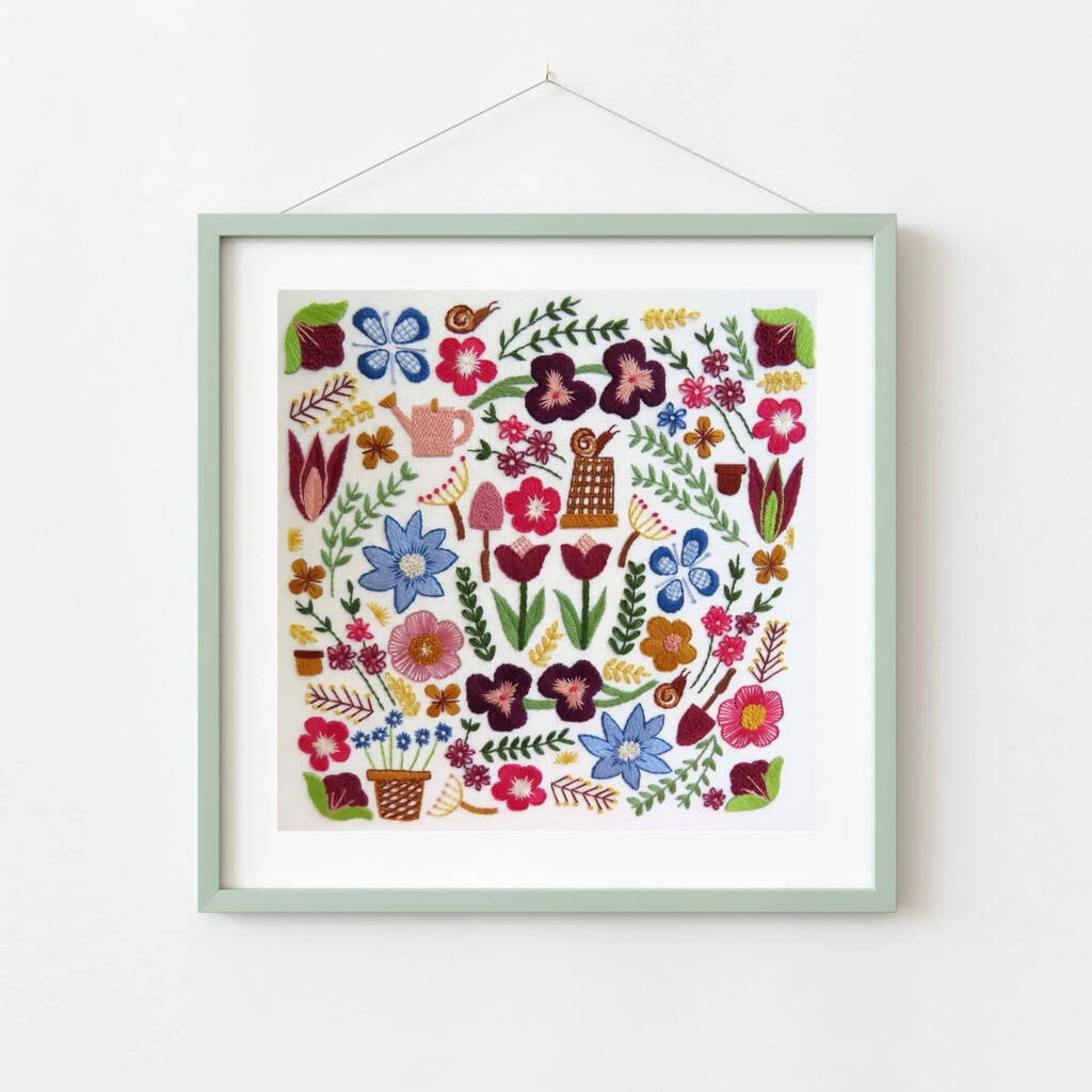 Garden Glory Hand Embroidery Kit, 1 of 11