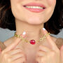 Ruby July Birthstone Statement Pendant Necklace, thumbnail 3 of 6