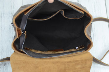 Worn Look Leather Backpack For Ladies, 7 of 12