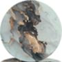 Set Of Four Blue Gold Marbled Ceramic Coasters, thumbnail 3 of 7