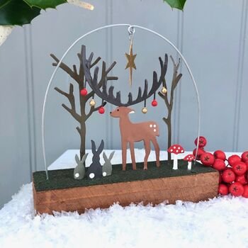 Christmas Stag Wooden Block, 3 of 4