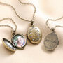 Personalised Antiqued Crystal Star Oval Locket Necklace, thumbnail 1 of 7