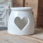 White Porcelain Cut Out Heart Tealight Holder, thumbnail 1 of 2