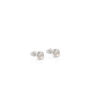 Birthstone Stud Earrings April: Rock Crystal And Silver, thumbnail 2 of 4