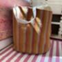 Large Wool And Jute Striped Basket Bag, thumbnail 5 of 7