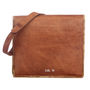 Personalised Brown Leather Cross Body Messenger Bag, thumbnail 4 of 8