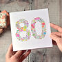 Girlie Things 80th Birthday Card, thumbnail 1 of 3