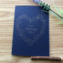 Personalised Heart And Flower Wedding Gold Foil Card, thumbnail 7 of 12