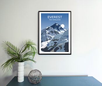 Mount Everest Worlds Highest Mountain Art Print, 2 of 3