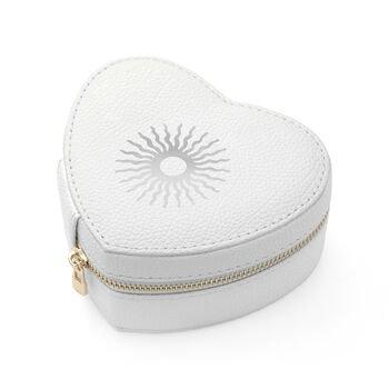 Customisable Sun White Heart Jewellery Case, 11 of 11