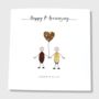 8th Wedding Anniversary Card Personalised Bronze, thumbnail 5 of 5