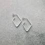 Diamond Shape Hoop Earrings, thumbnail 6 of 11
